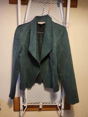 Philosophy Green Suede Moto Jacket